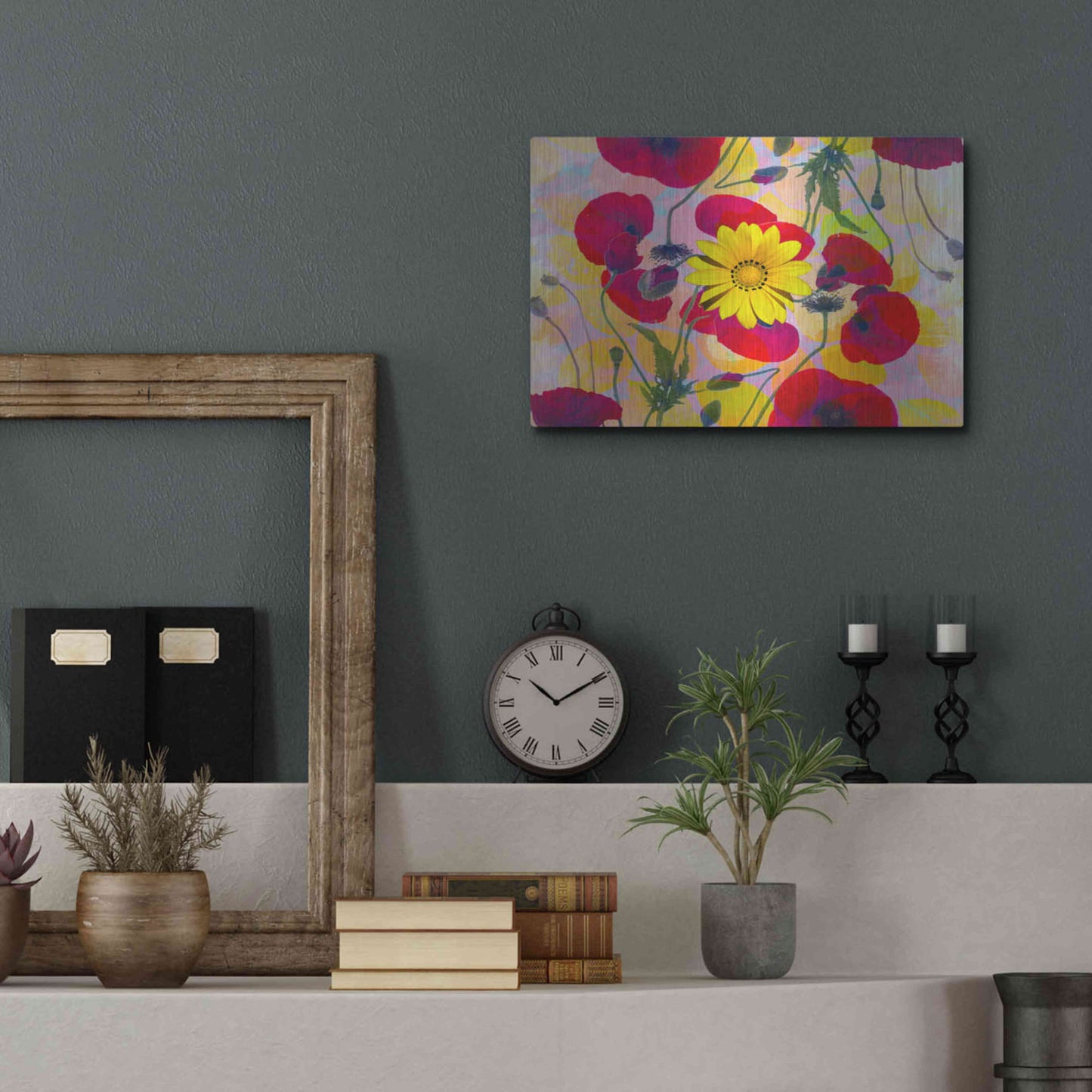 Luxe Metal Art 'Design H' by Ata Alishahi, Metal Wall Art,16x12