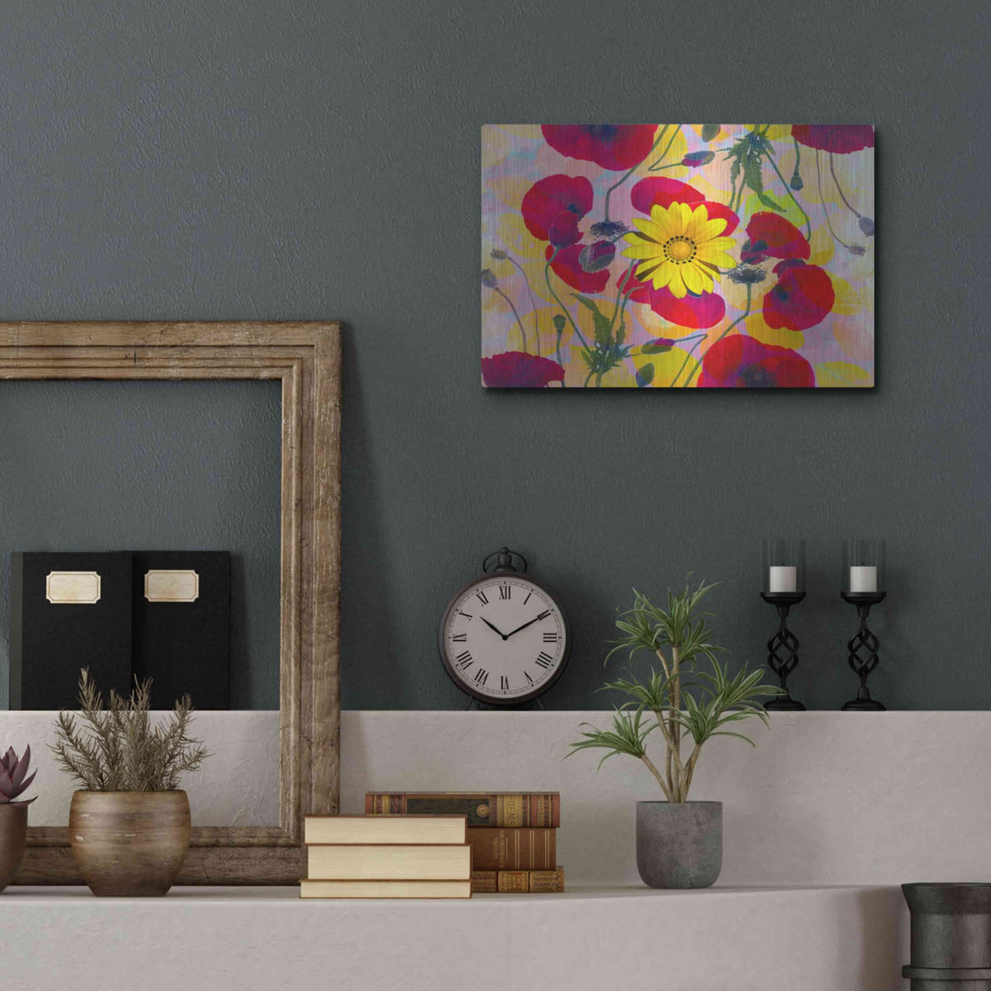 Luxe Metal Art 'Design H' by Ata Alishahi, Metal Wall Art,16x12