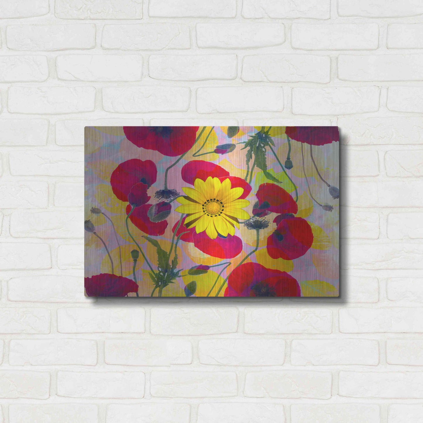 Luxe Metal Art 'Design H' by Ata Alishahi, Metal Wall Art,24x16