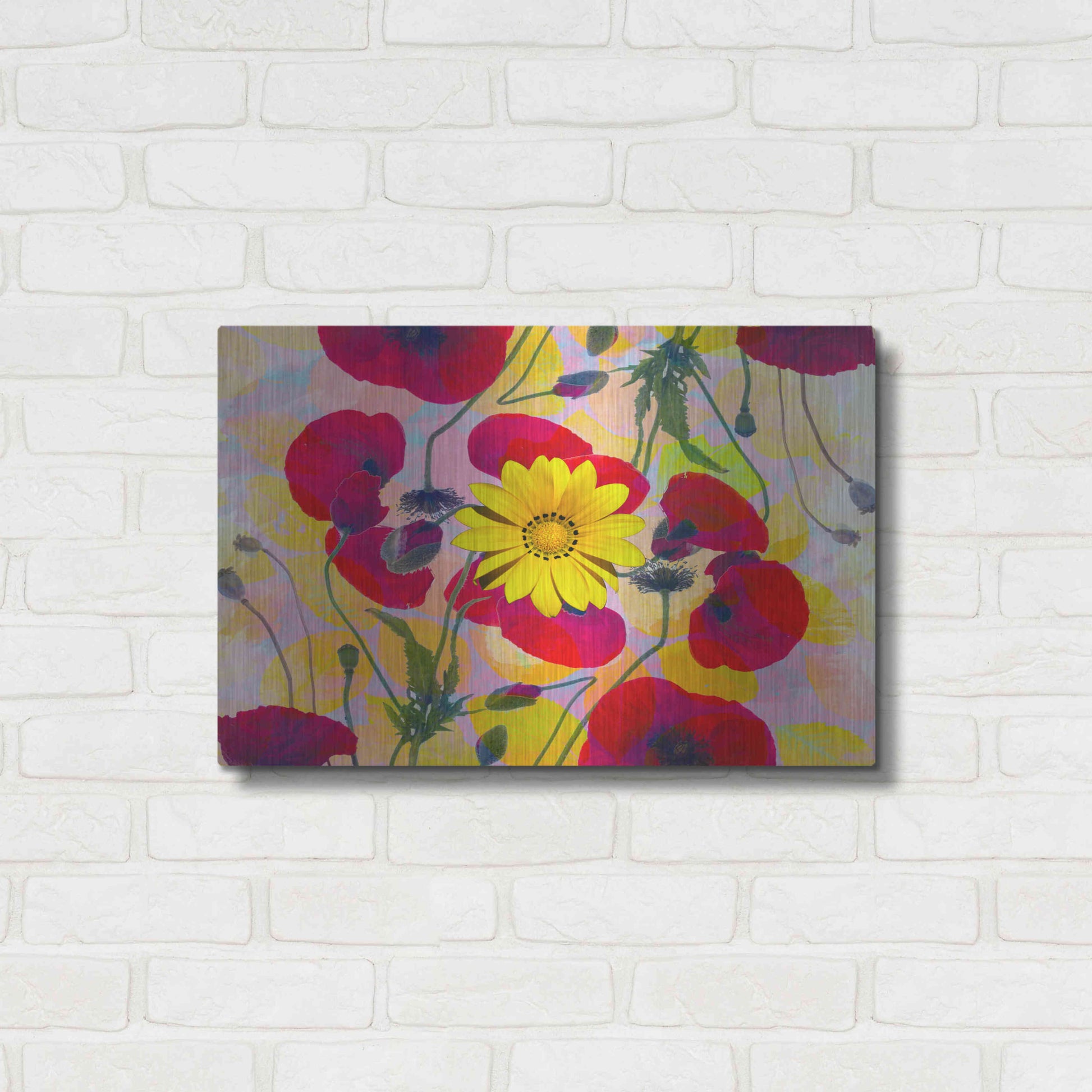 Luxe Metal Art 'Design H' by Ata Alishahi, Metal Wall Art,24x16