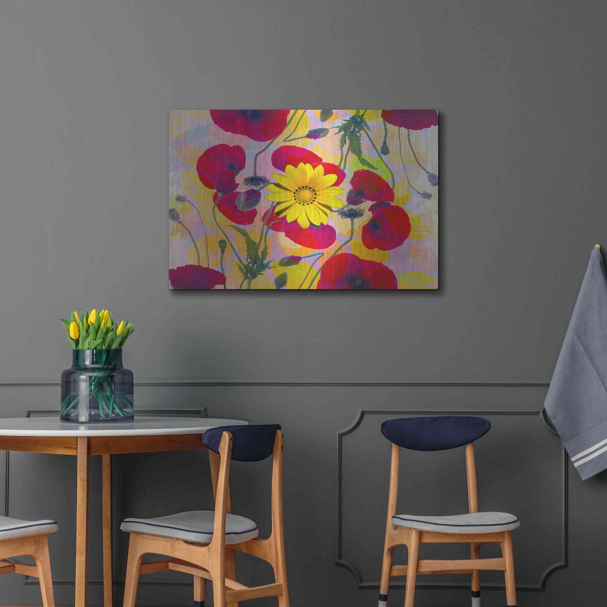 Luxe Metal Art 'Design H' by Ata Alishahi, Metal Wall Art,36x24