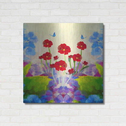 Luxe Metal Art 'Flower Design 31' by Ata Alishahi, Metal Wall Art,36x36