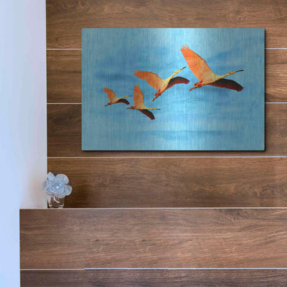 Luxe Metal Art 'Blue Bird 2A2' by Ata Alishahi, Metal Wall Art,16x12