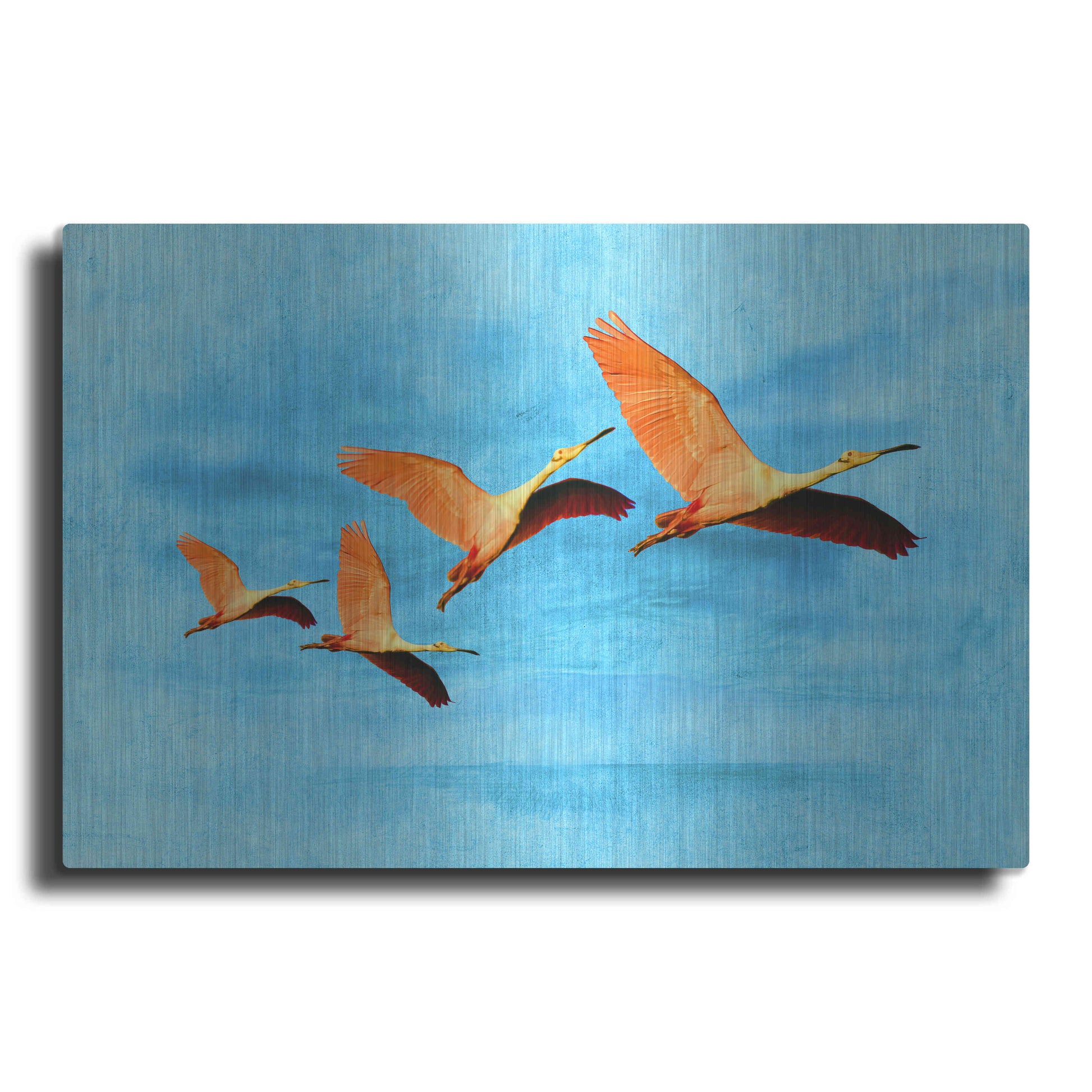 Luxe Metal Art 'Blue Bird 2A2' by Ata Alishahi, Metal Wall Art