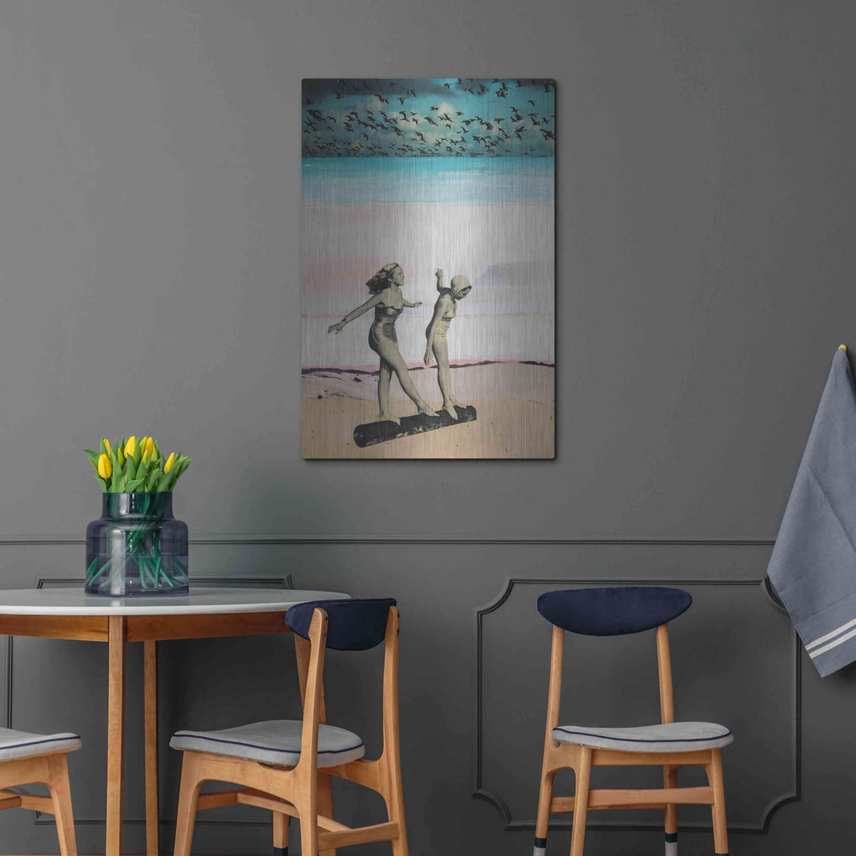 'Beach Girls' by DB Waterman – Metal Wall Art, 24x36 room view