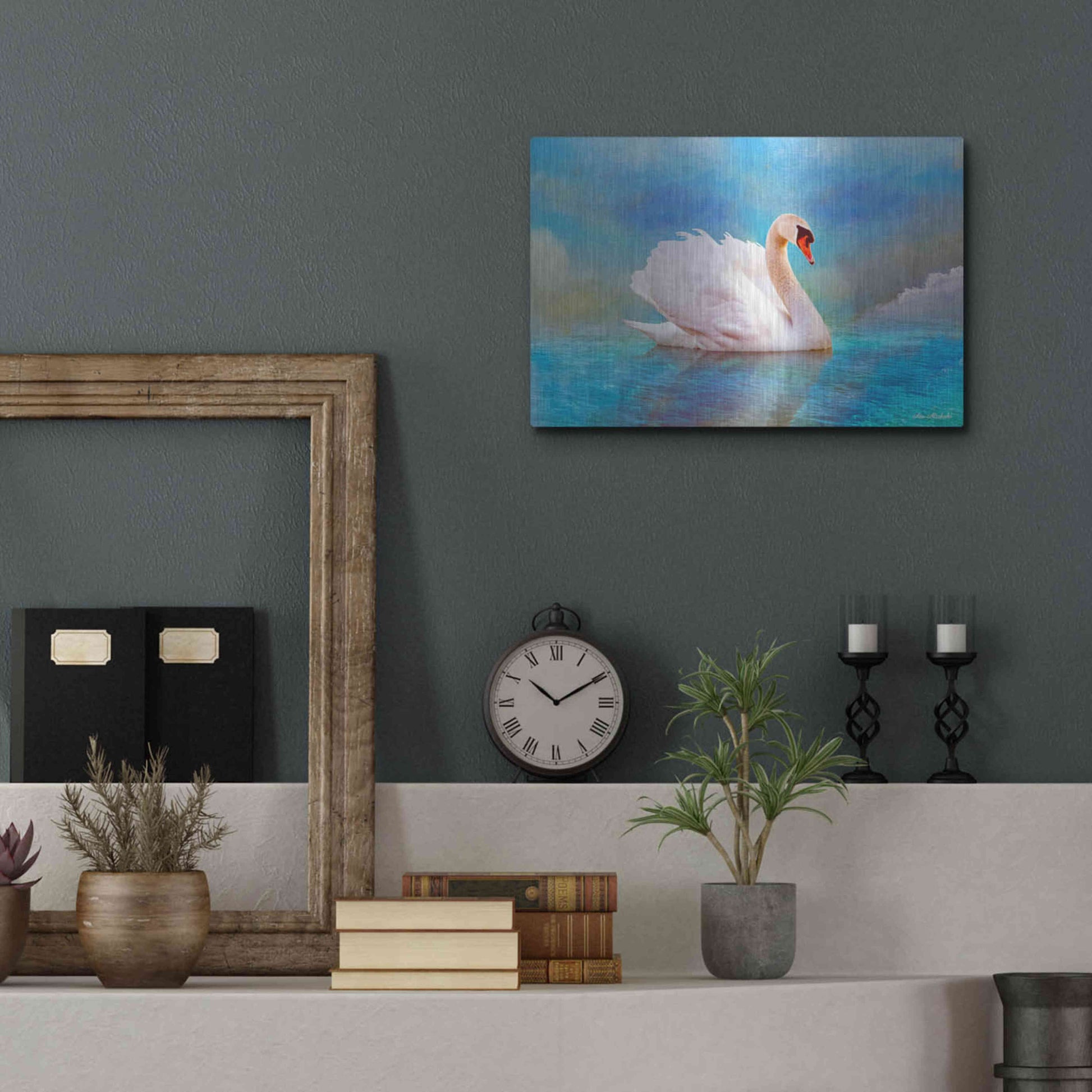 Luxe Metal Art 'Swab 8B' by Ata Alishahi, Metal Wall Art,16x12