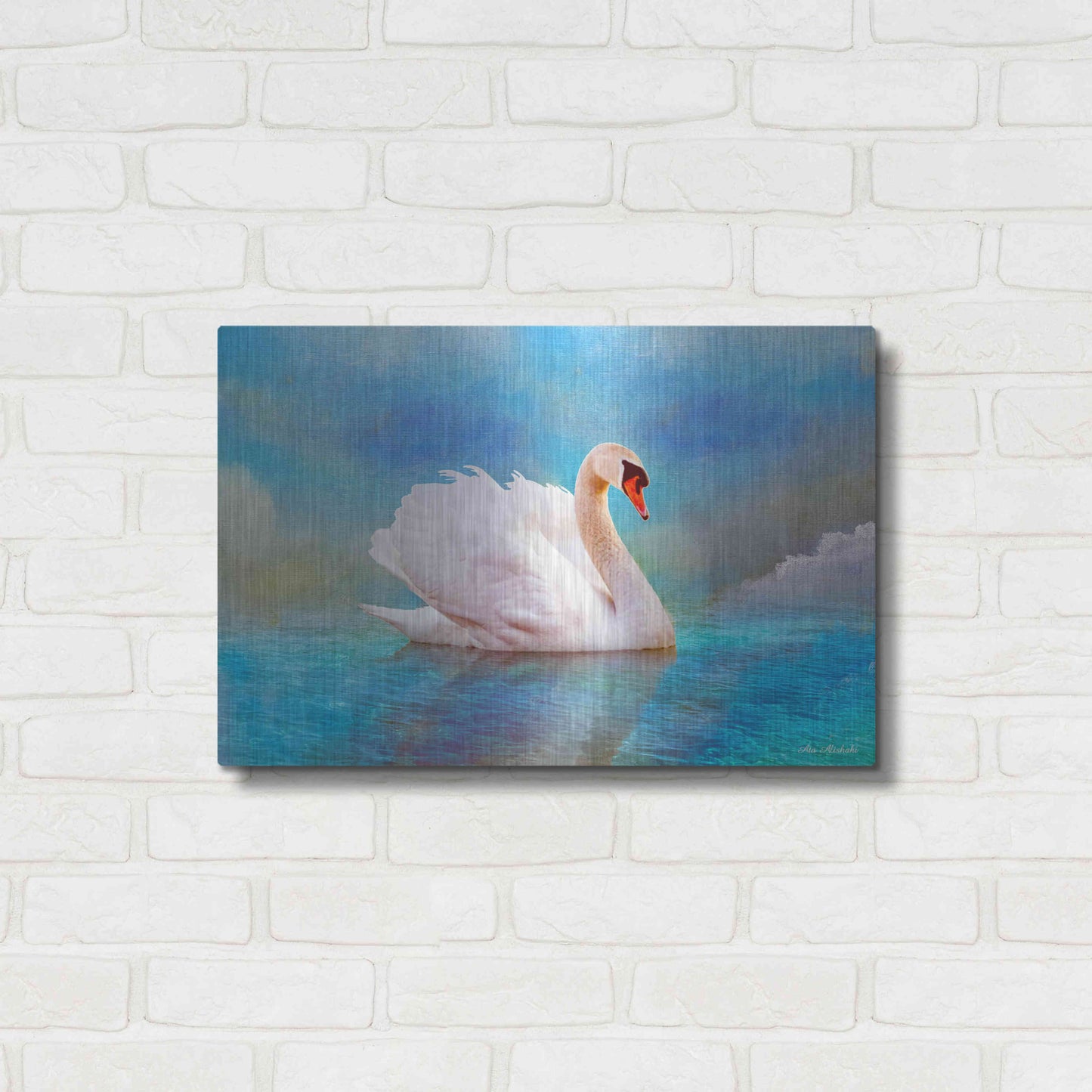 Luxe Metal Art 'Swab 8B' by Ata Alishahi, Metal Wall Art,24x16