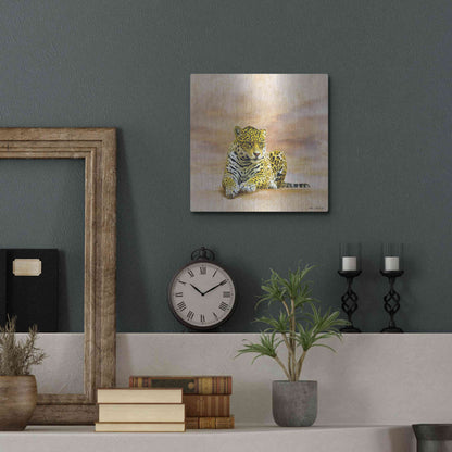 Luxe Metal Art 'The Leopard 2A' by Ata Alishahi, Metal Wall Art,12x12