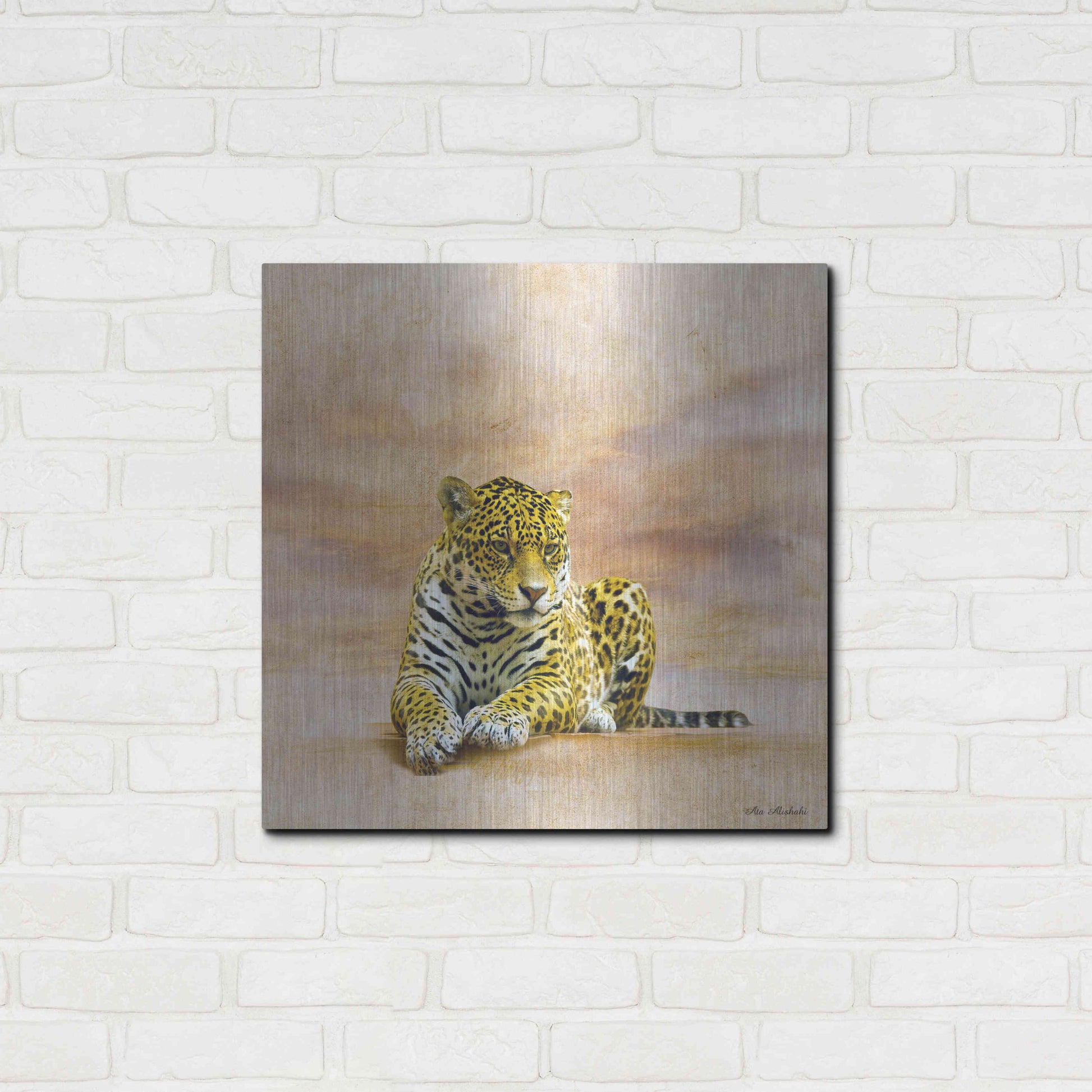 Luxe Metal Art 'The Leopard 2A' by Ata Alishahi, Metal Wall Art,24x24