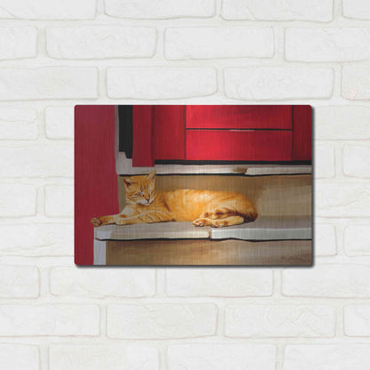 Luxe Metal Art 'Cat 2A' by Ata Alishahi, Metal Wall Art,16x12