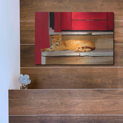 Luxe Metal Art 'Cat 2A' by Ata Alishahi, Metal Wall Art,16x12