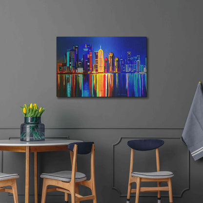 Luxe Metal Art 'City light' by Ata Alishahi, Metal Wall Art,36x24