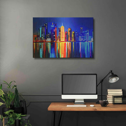 Luxe Metal Art 'City light' by Ata Alishahi, Metal Wall Art,36x24