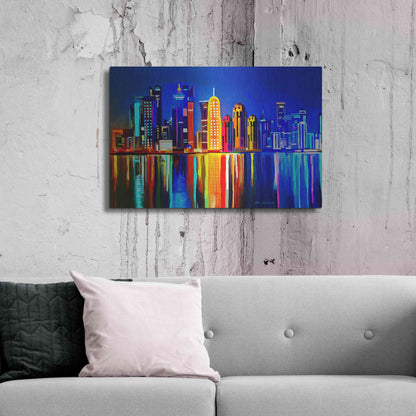 Luxe Metal Art 'City light' by Ata Alishahi, Metal Wall Art,36x24