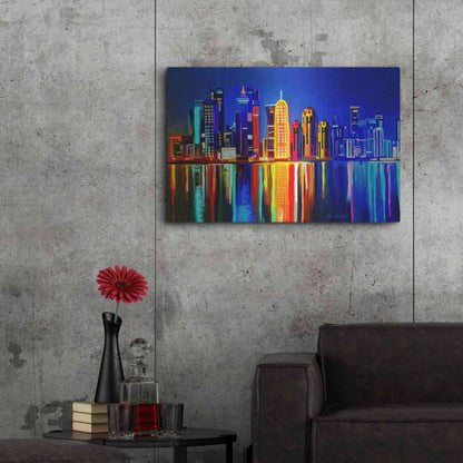 Luxe Metal Art 'City light' by Ata Alishahi, Metal Wall Art,36x24