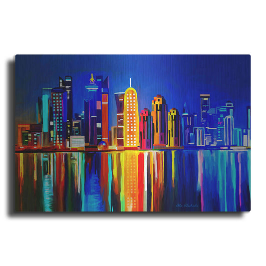 Luxe Metal Art 'City light' by Ata Alishahi, Metal Wall Art