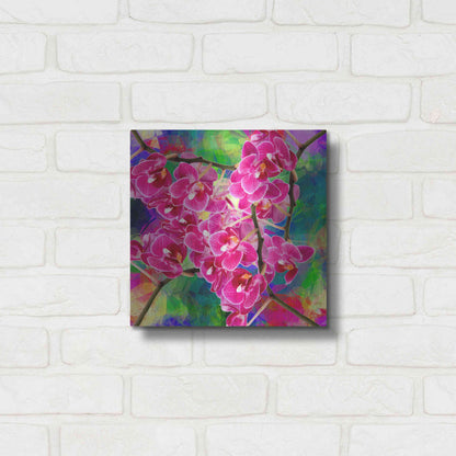 Luxe Metal Art 'Flower Spring 2' by Ata Alishahi, Metal Wall Art,12x12