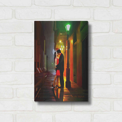 Luxe Metal Art 'Kissing Goodnight' by Ata Alishahi, Metal Wall Art,12x16