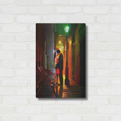 Luxe Metal Art 'Kissing Goodnight' by Ata Alishahi, Metal Wall Art,16x24