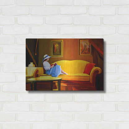 Luxe Metal Art 'Lady Reading 1' by Ata Alishahi, Metal Wall Art,24x16