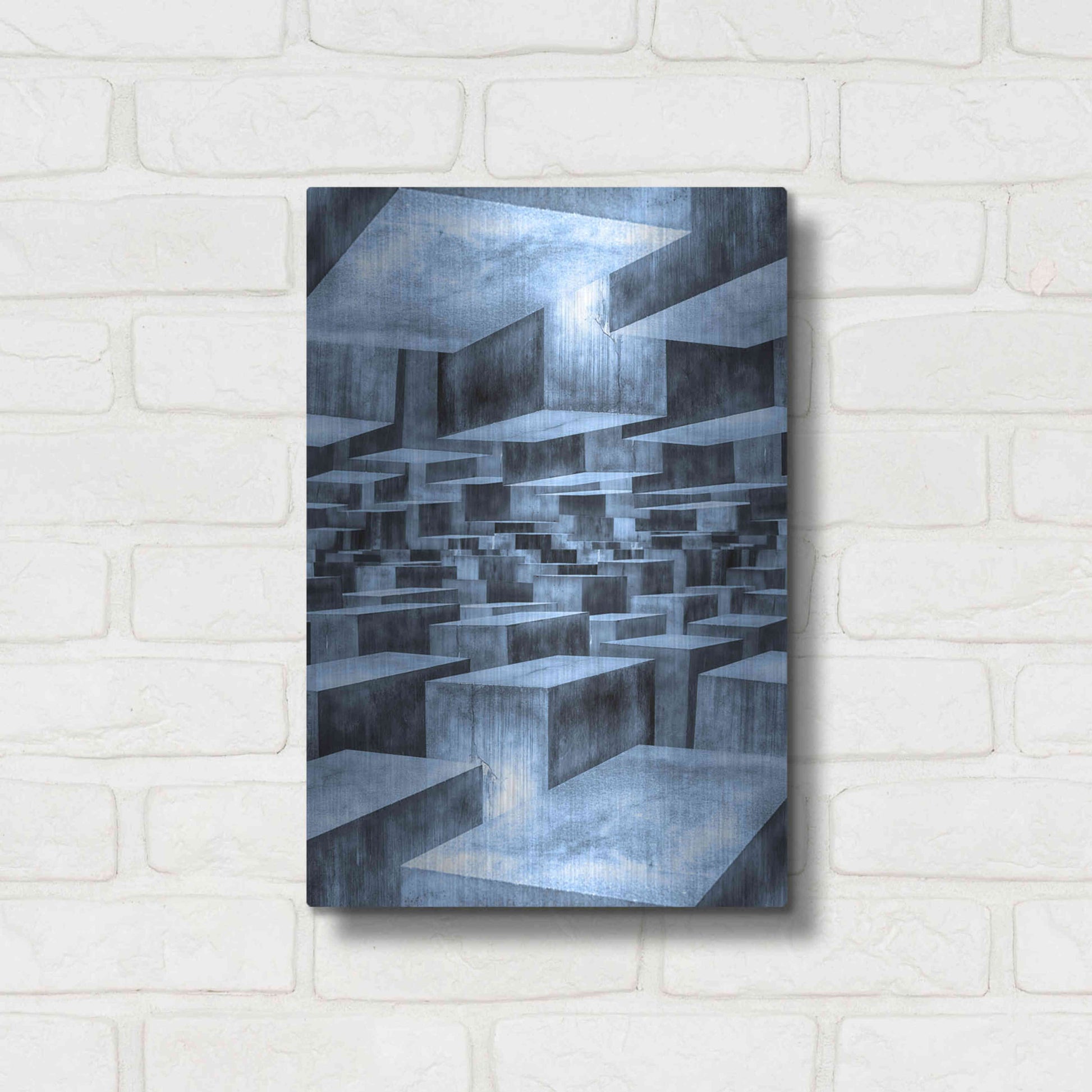 Luxe Metal Art 'No Way Out' by Ata Alishahi, Metal Wall Art,12x16