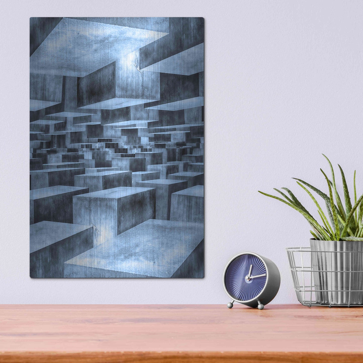 Luxe Metal Art 'No Way Out' by Ata Alishahi, Metal Wall Art,12x16