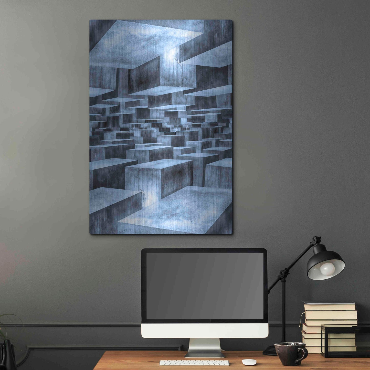 Luxe Metal Art 'No Way Out' by Ata Alishahi, Metal Wall Art,24x36