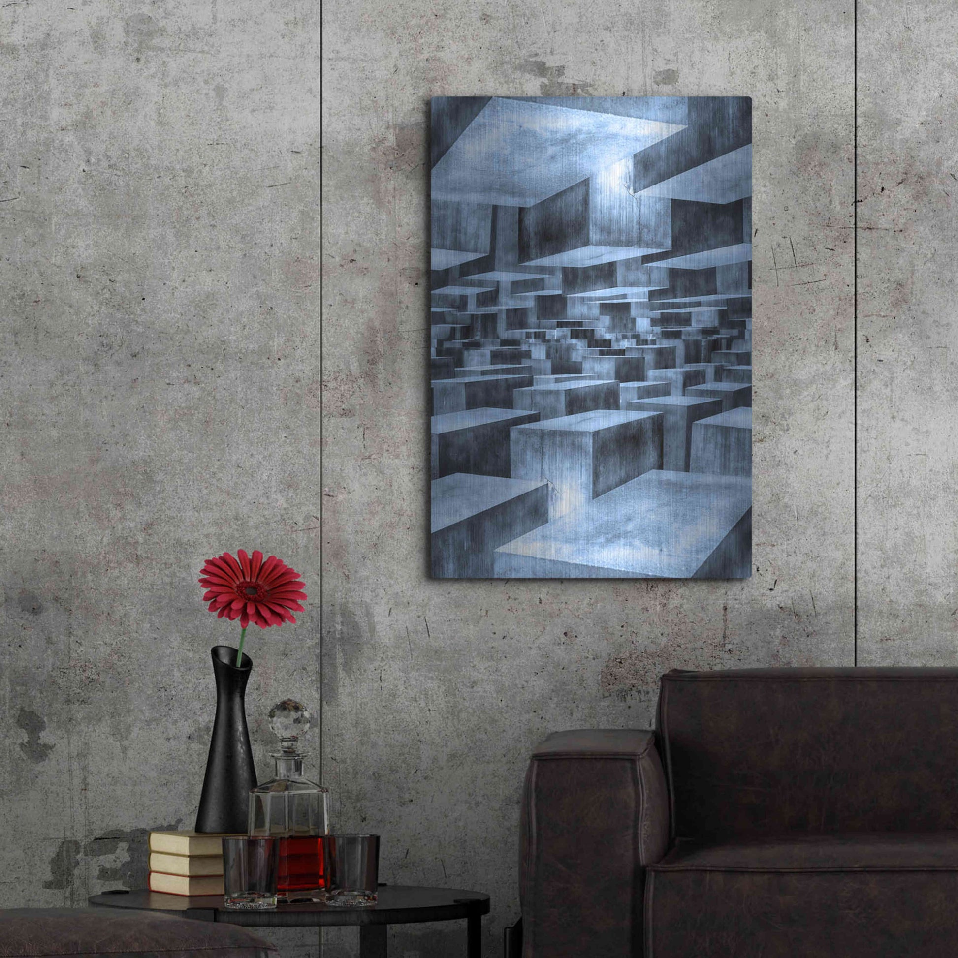 Luxe Metal Art 'No Way Out' by Ata Alishahi, Metal Wall Art,24x36