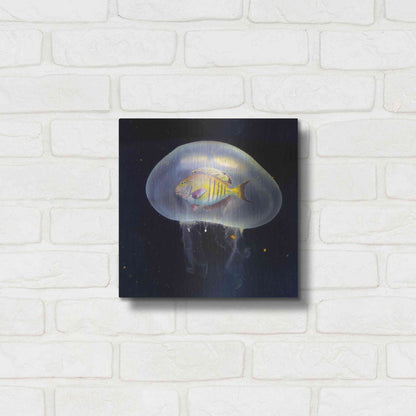 Luxe Metal Art 'No Way' by Ata Alishahi, Metal Wall Art,12x12