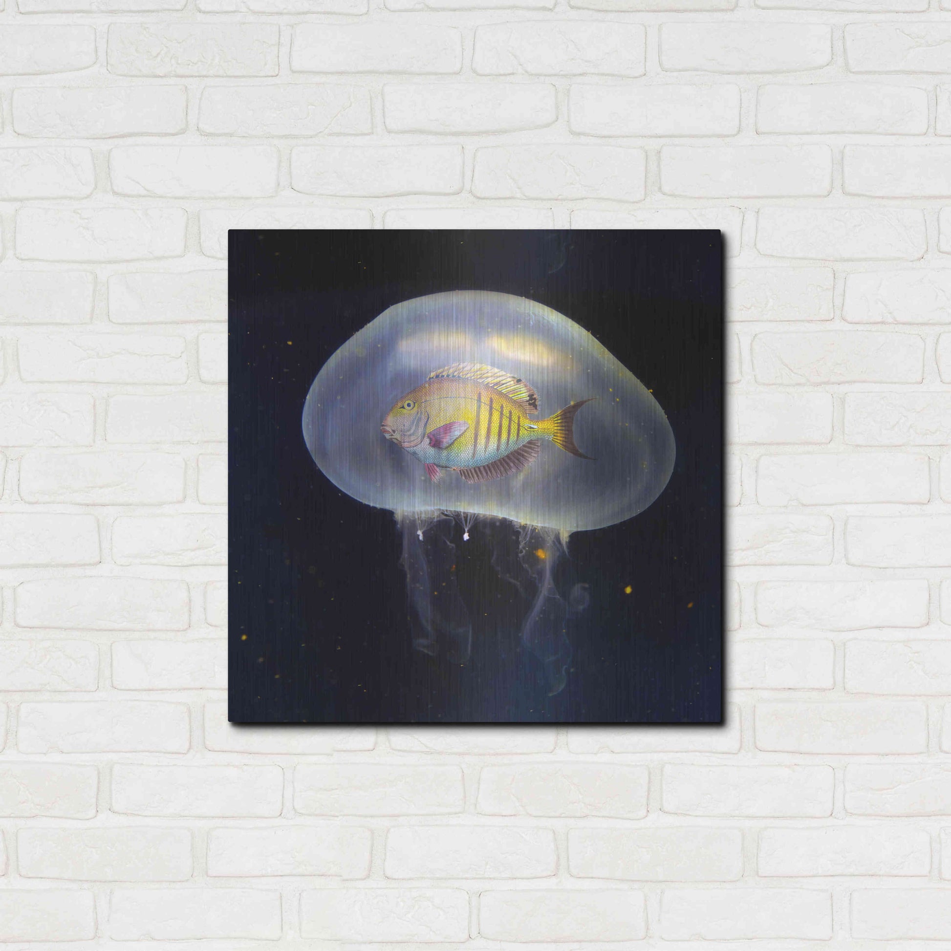 Luxe Metal Art 'No Way' by Ata Alishahi, Metal Wall Art,24x24