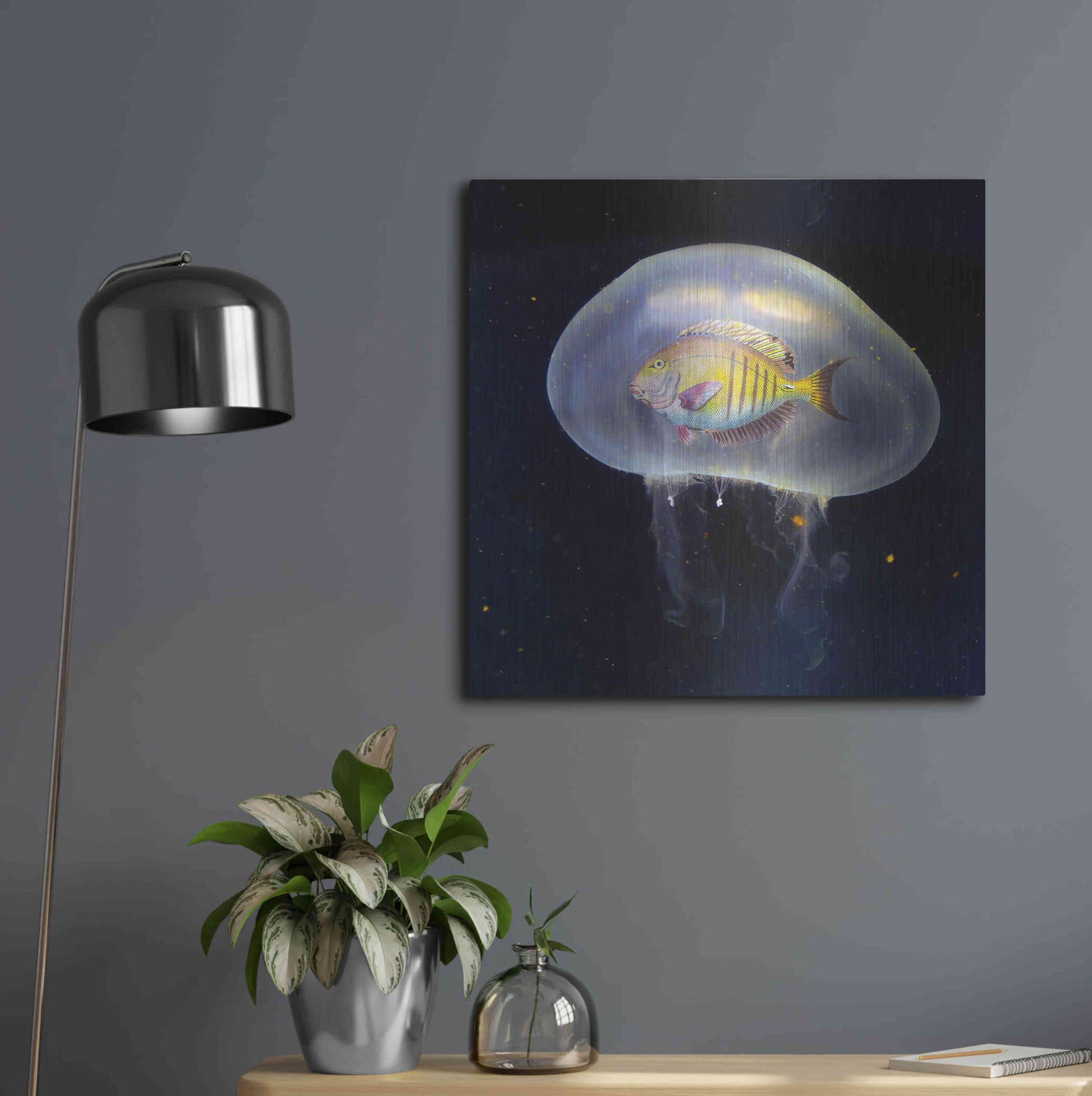 Luxe Metal Art 'No Way' by Ata Alishahi, Metal Wall Art,24x24