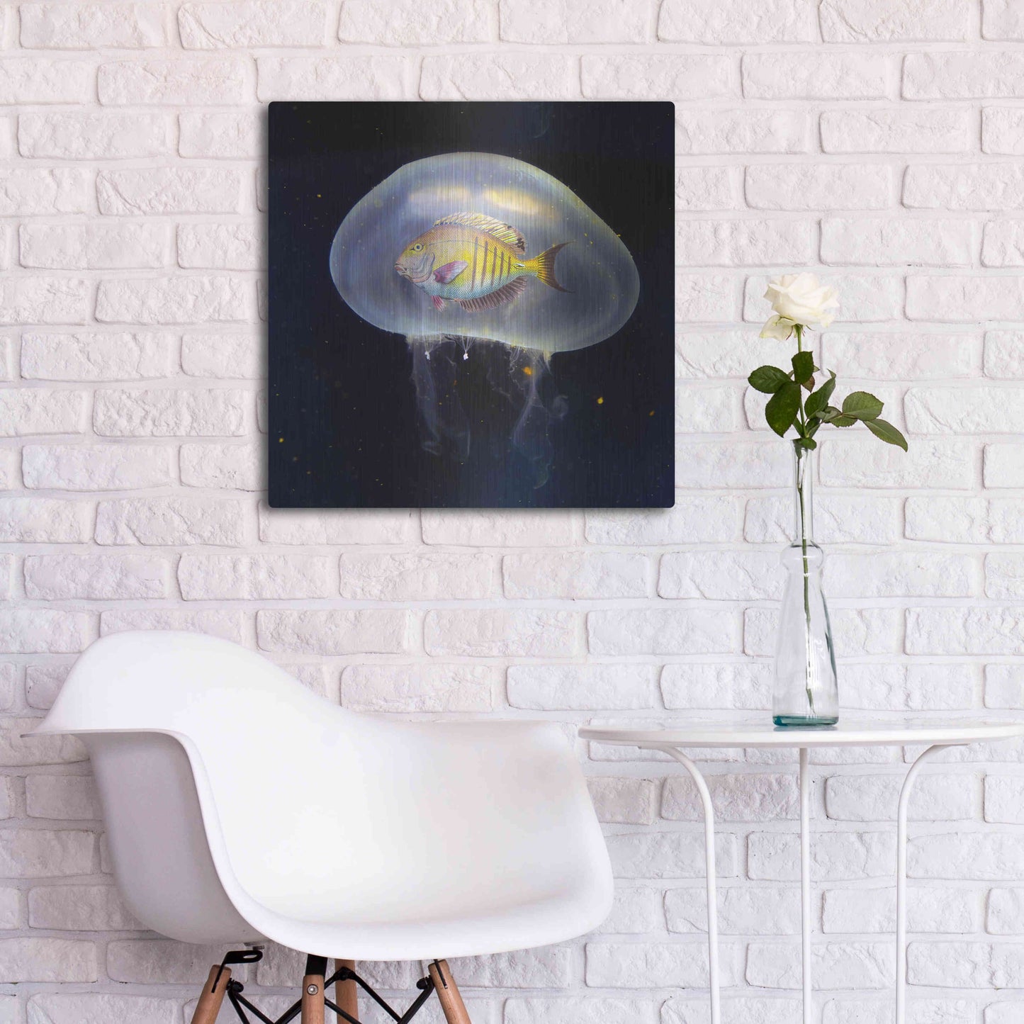 Luxe Metal Art 'No Way' by Ata Alishahi, Metal Wall Art,24x24