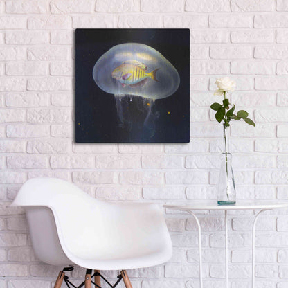 Luxe Metal Art 'No Way' by Ata Alishahi, Metal Wall Art,24x24