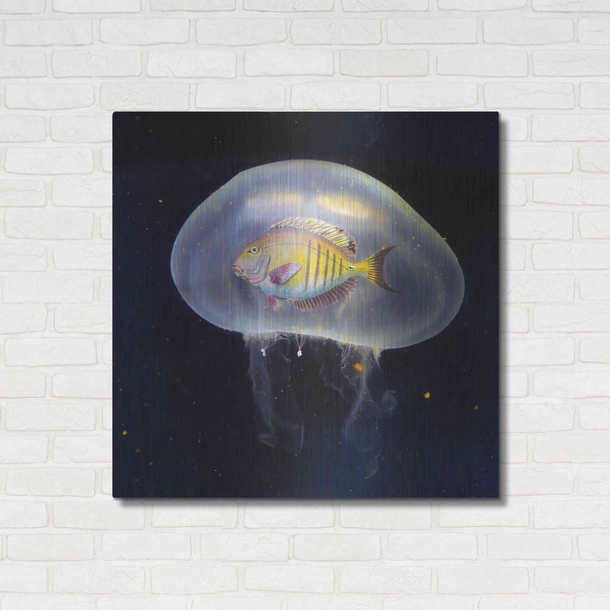 Luxe Metal Art 'No Way' by Ata Alishahi, Metal Wall Art,36x36