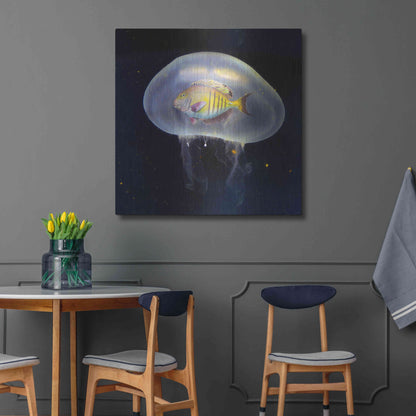 Luxe Metal Art 'No Way' by Ata Alishahi, Metal Wall Art,36x36