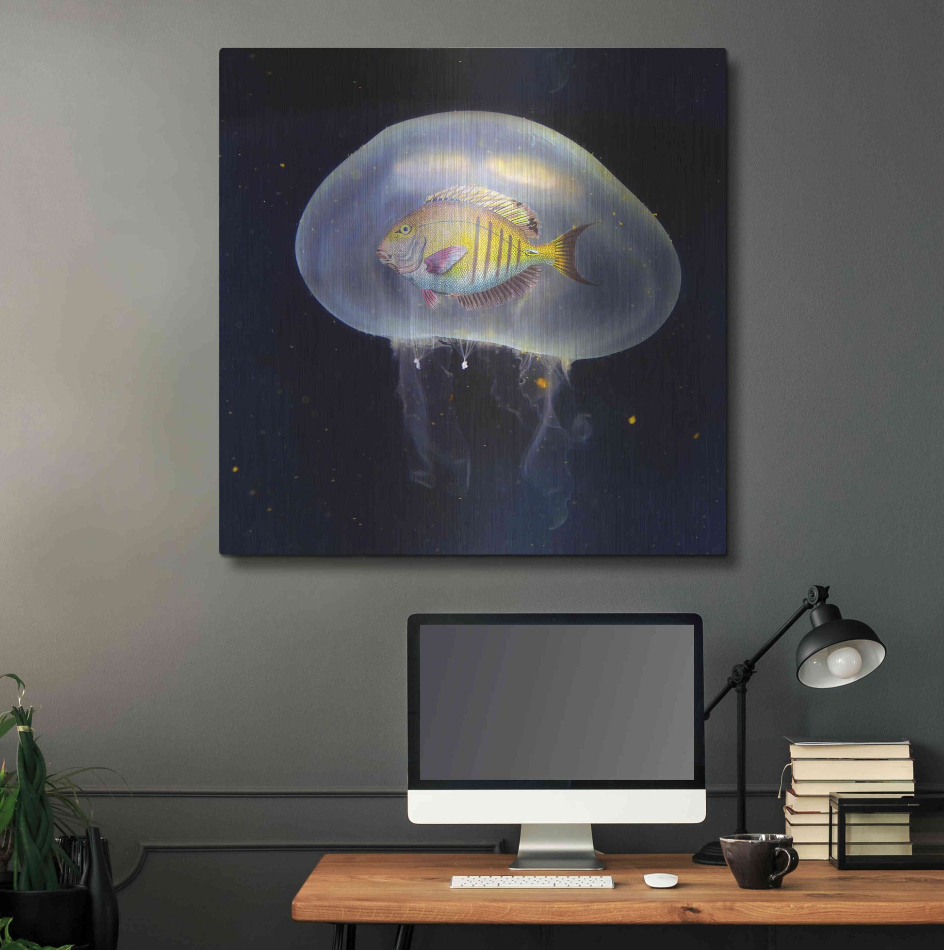 Luxe Metal Art 'No Way' by Ata Alishahi, Metal Wall Art,36x36