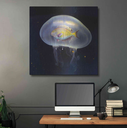 Luxe Metal Art 'No Way' by Ata Alishahi, Metal Wall Art,36x36