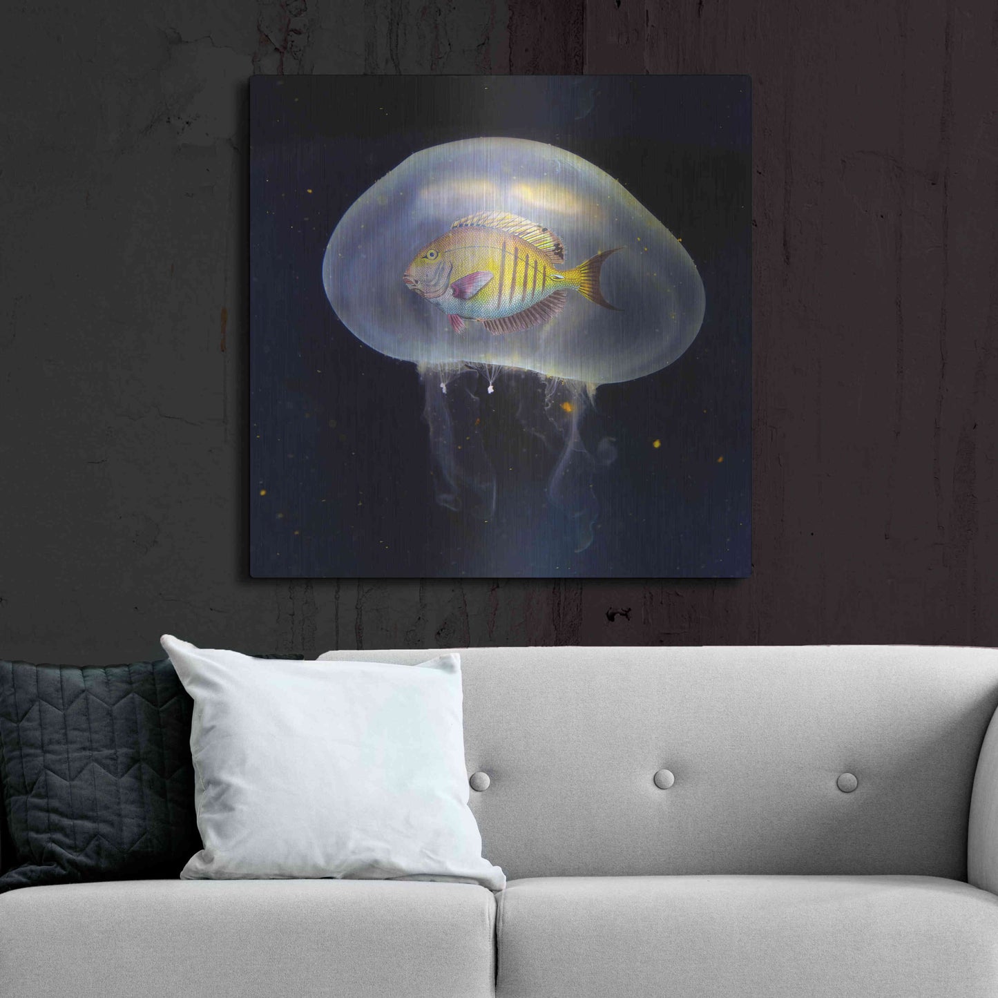 Luxe Metal Art 'No Way' by Ata Alishahi, Metal Wall Art,36x36