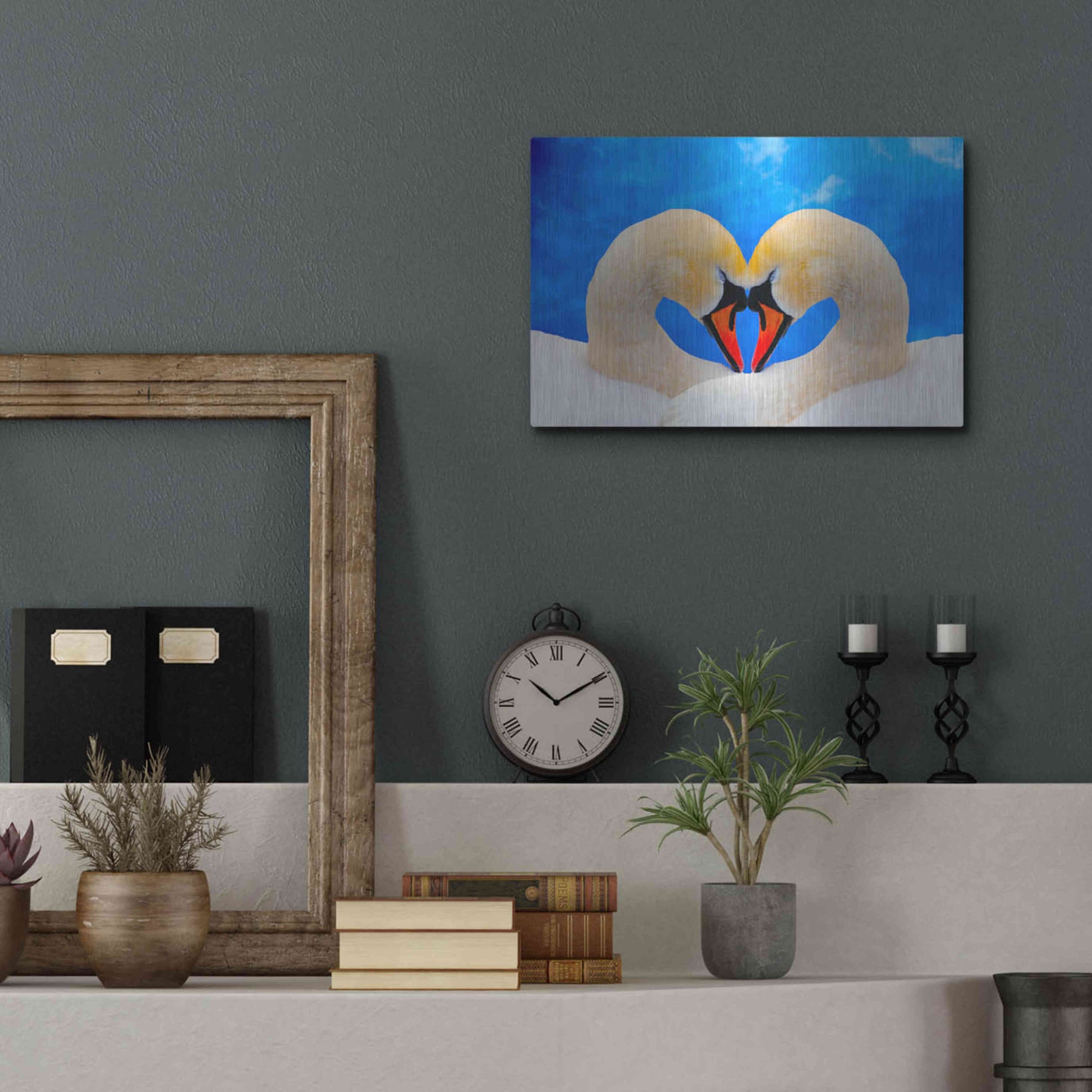 Luxe Metal Art 'Soul mate' by Ata Alishahi, Metal Wall Art,16x12