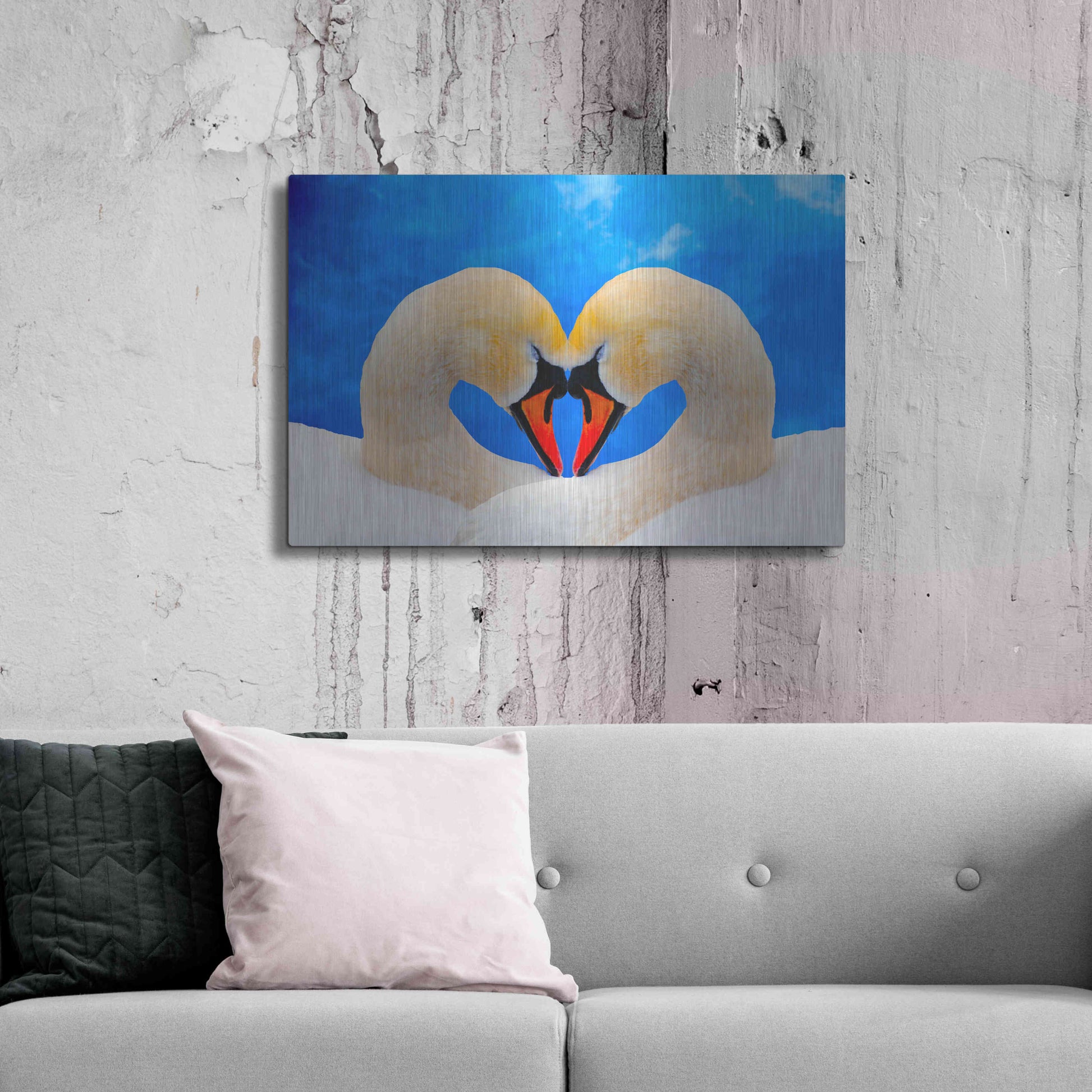 Luxe Metal Art 'Soul mate' by Ata Alishahi, Metal Wall Art,36x24