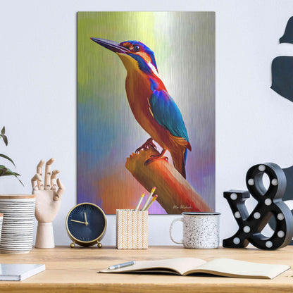 Luxe Metal Art 'Tiny Bird' by Ata Alishahi, Metal Wall Art,12x16