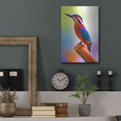 Luxe Metal Art 'Tiny Bird' by Ata Alishahi, Metal Wall Art,12x16