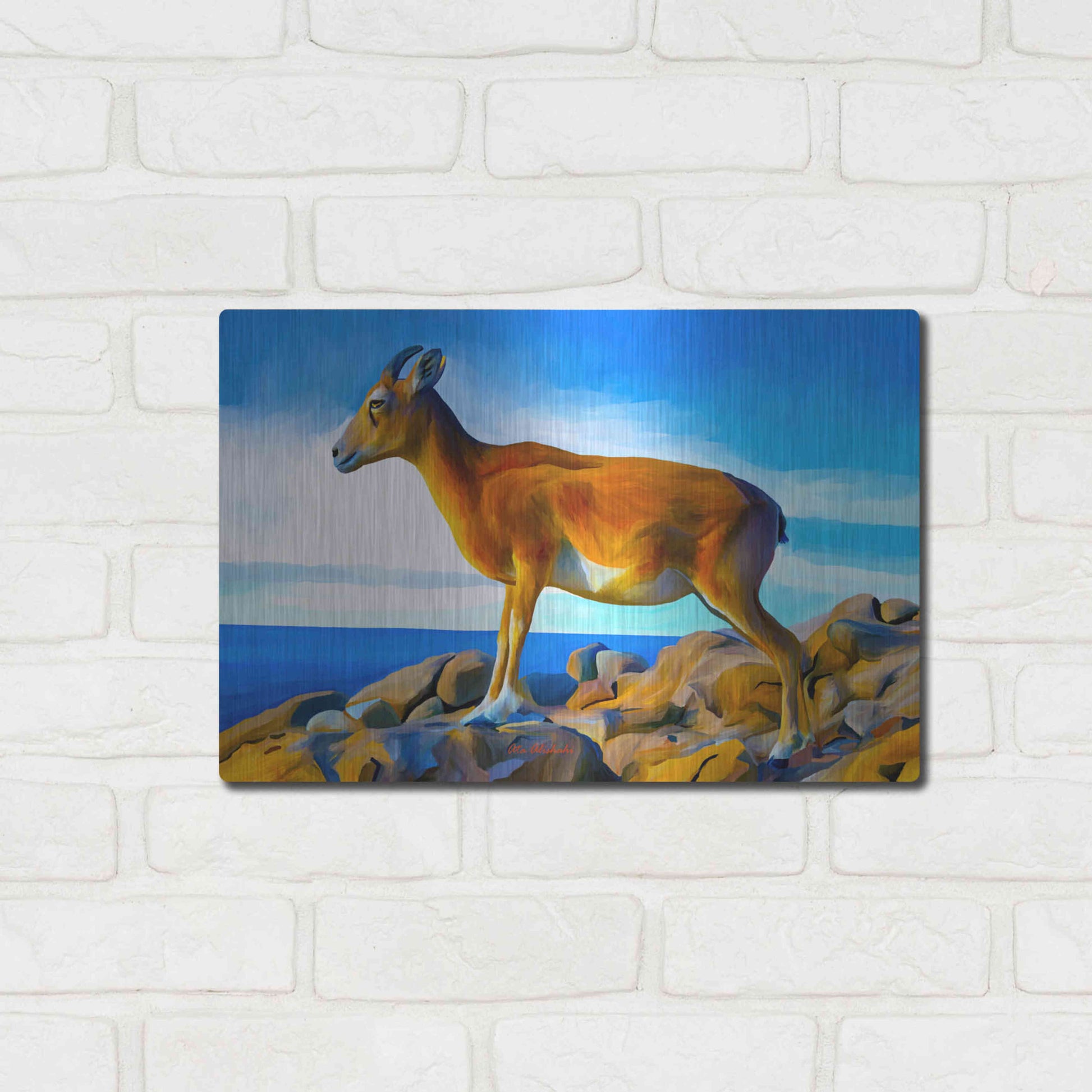 Luxe Metal Art 'Wild Life 2' by Ata Alishahi, Metal Wall Art,16x12