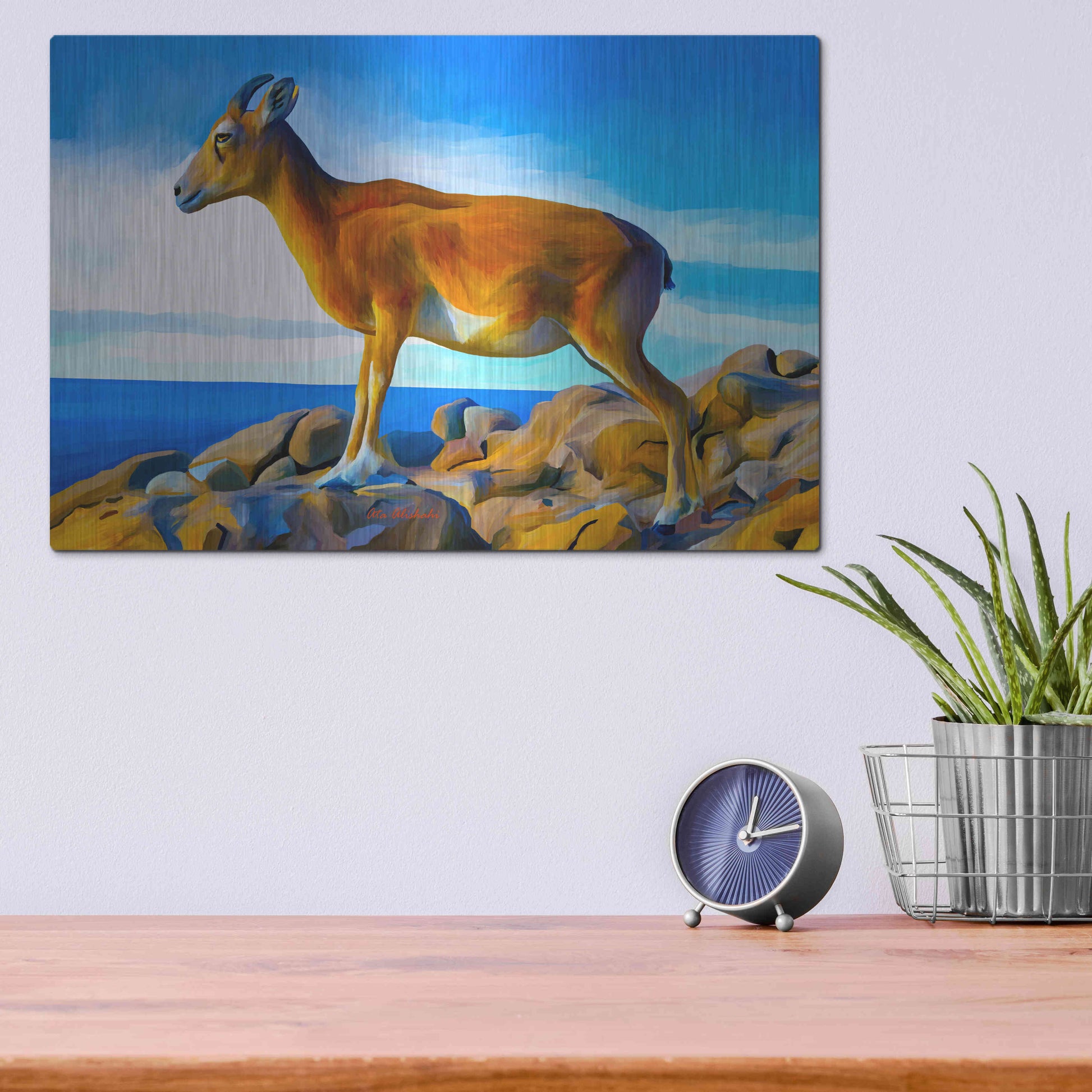 Luxe Metal Art 'Wild Life 2' by Ata Alishahi, Metal Wall Art,16x12