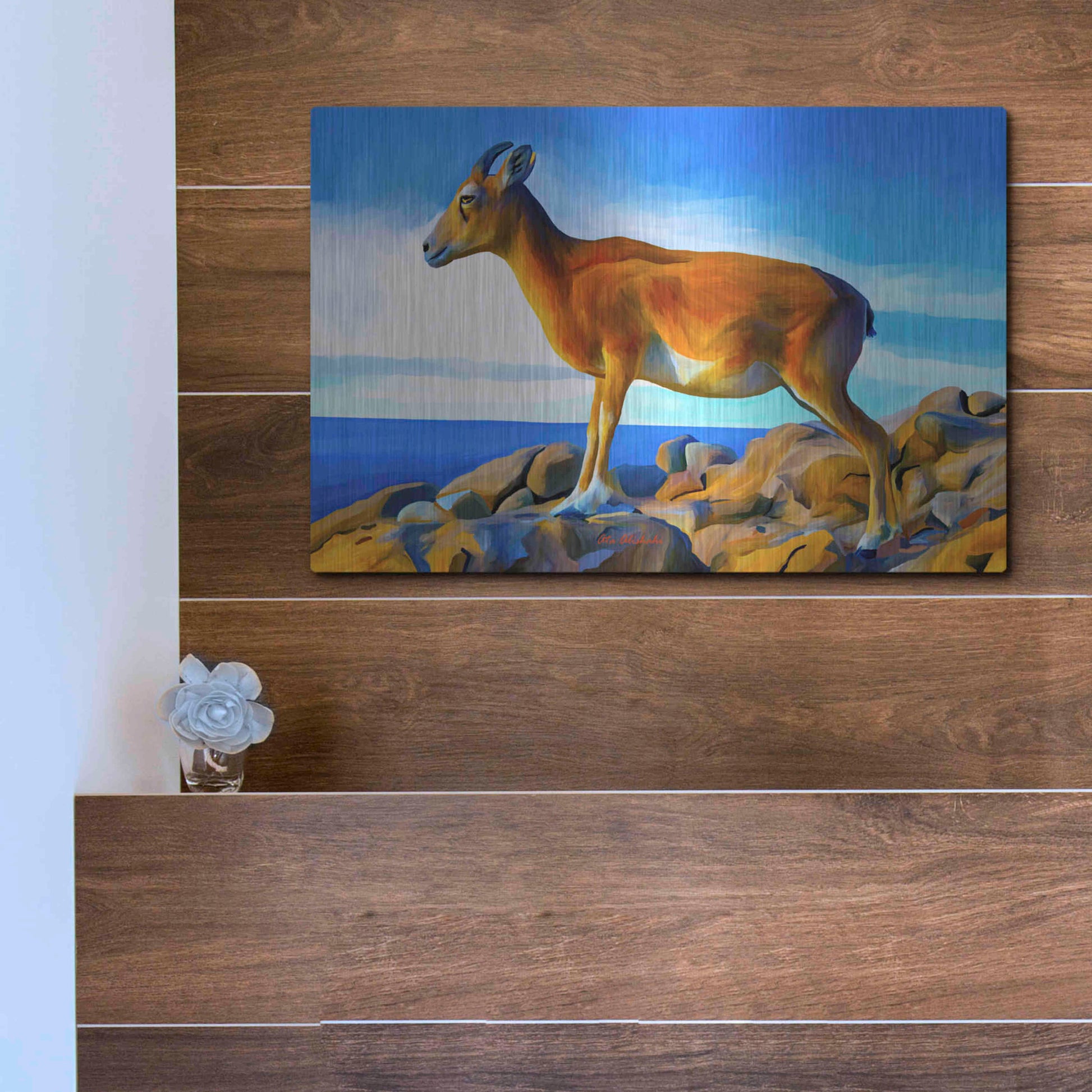 Luxe Metal Art 'Wild Life 2' by Ata Alishahi, Metal Wall Art,16x12