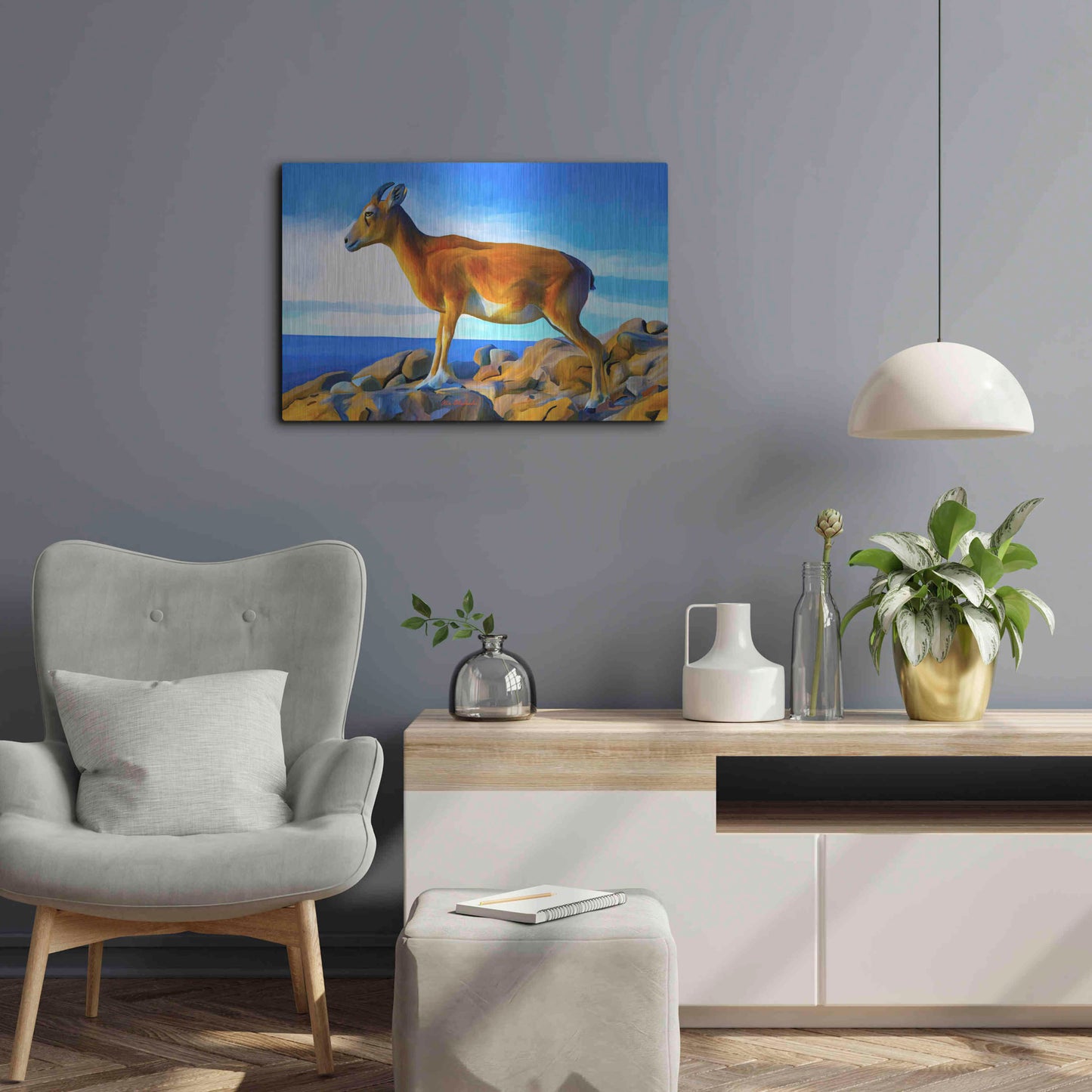 Luxe Metal Art 'Wild Life 2' by Ata Alishahi, Metal Wall Art,24x16