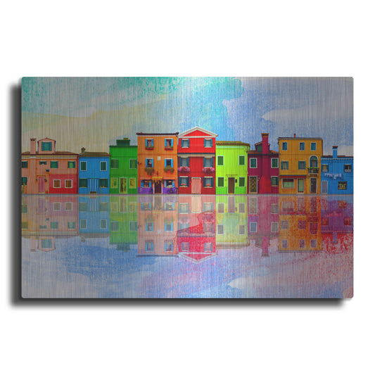 Luxe Metal Art 'Color Town 8A' by Ata Alishahi, Metal Wall Art