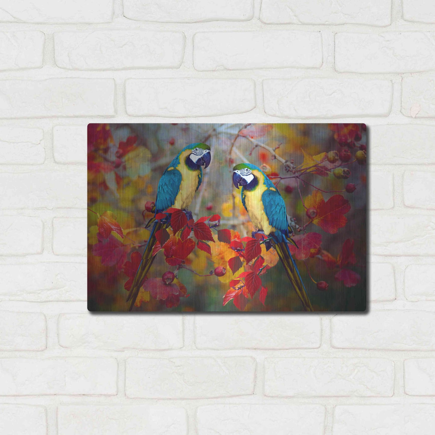 Luxe Metal Art 'Bird Collection 19' by Ata Alishahi, Metal Wall Art,16x12