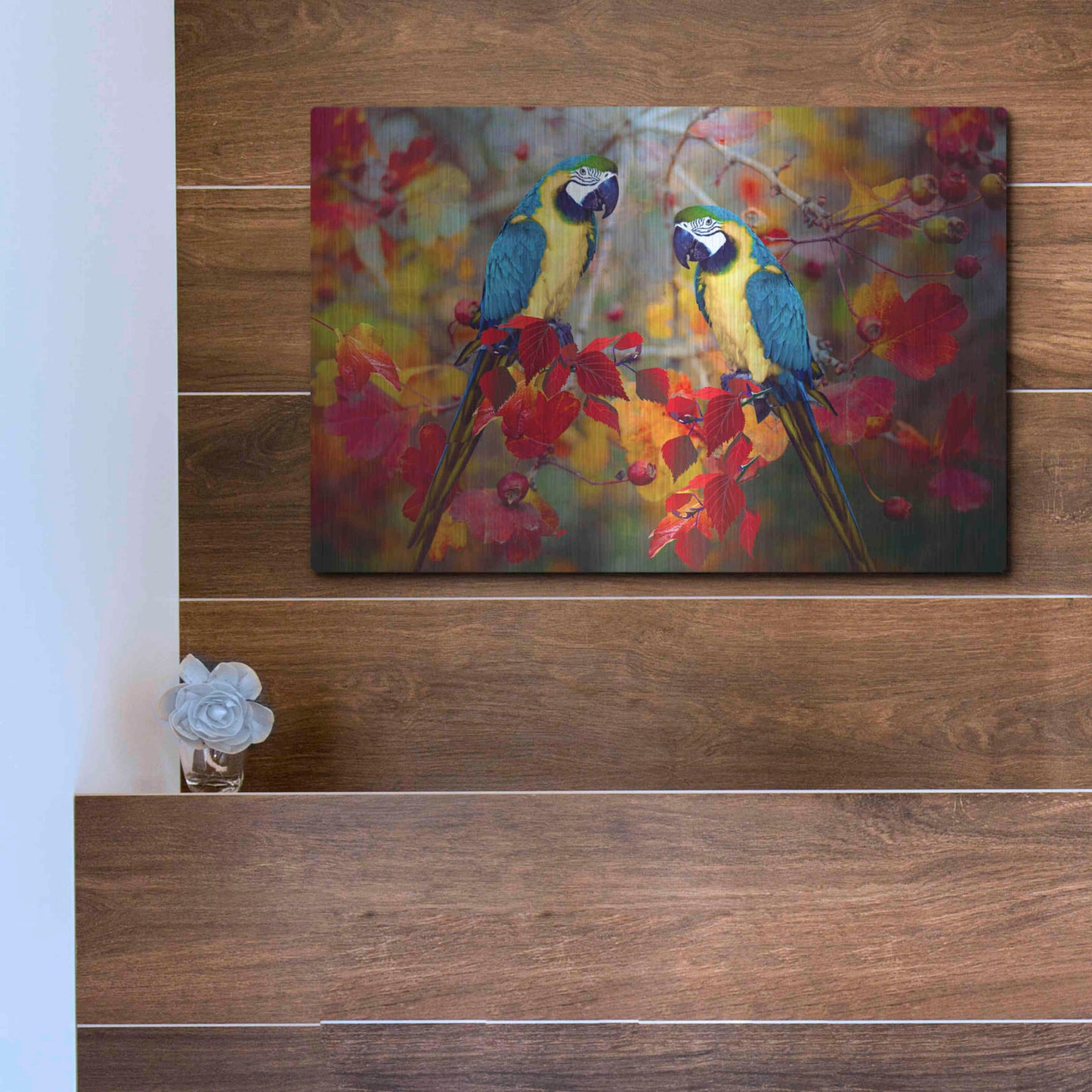 Luxe Metal Art 'Bird Collection 19' by Ata Alishahi, Metal Wall Art,16x12