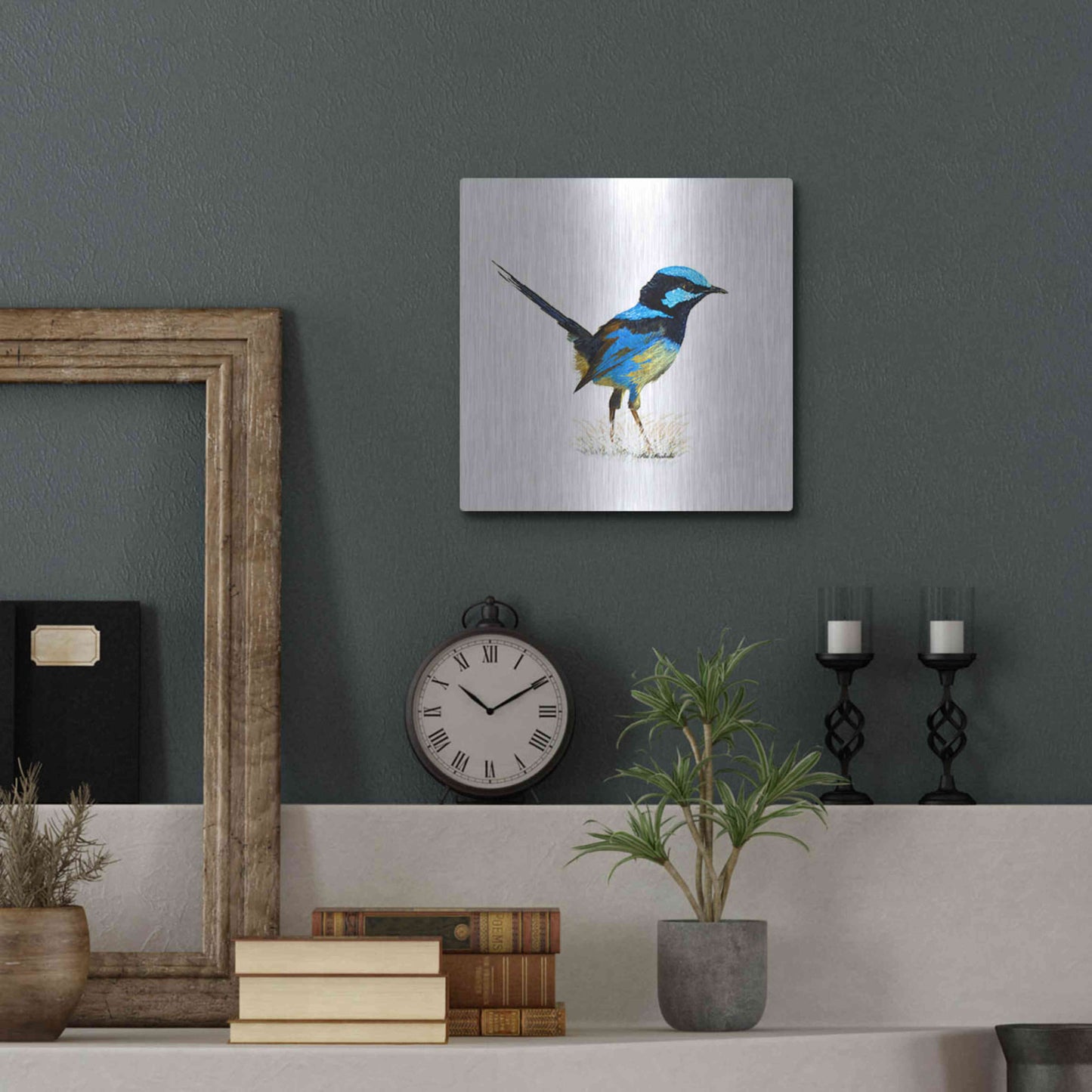 Luxe Metal Art 'Bird Collection 21' by Ata Alishahi, Metal Wall Art,12x12